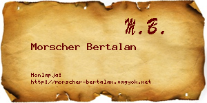Morscher Bertalan névjegykártya